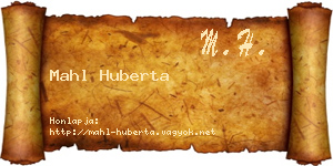 Mahl Huberta névjegykártya